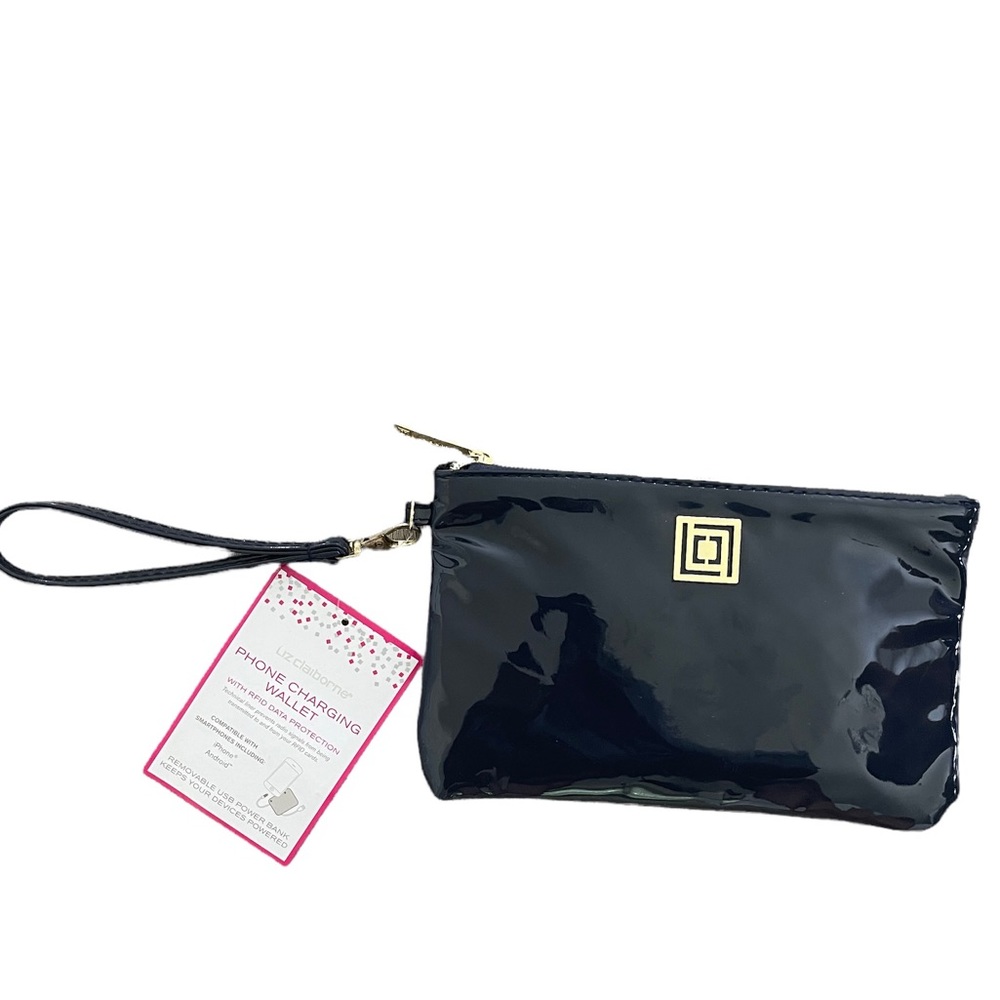 Liz Claiborne Womens Wallet Blue Dark Phone Charging Wallet NWT